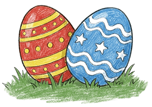 Easter eggs illustration