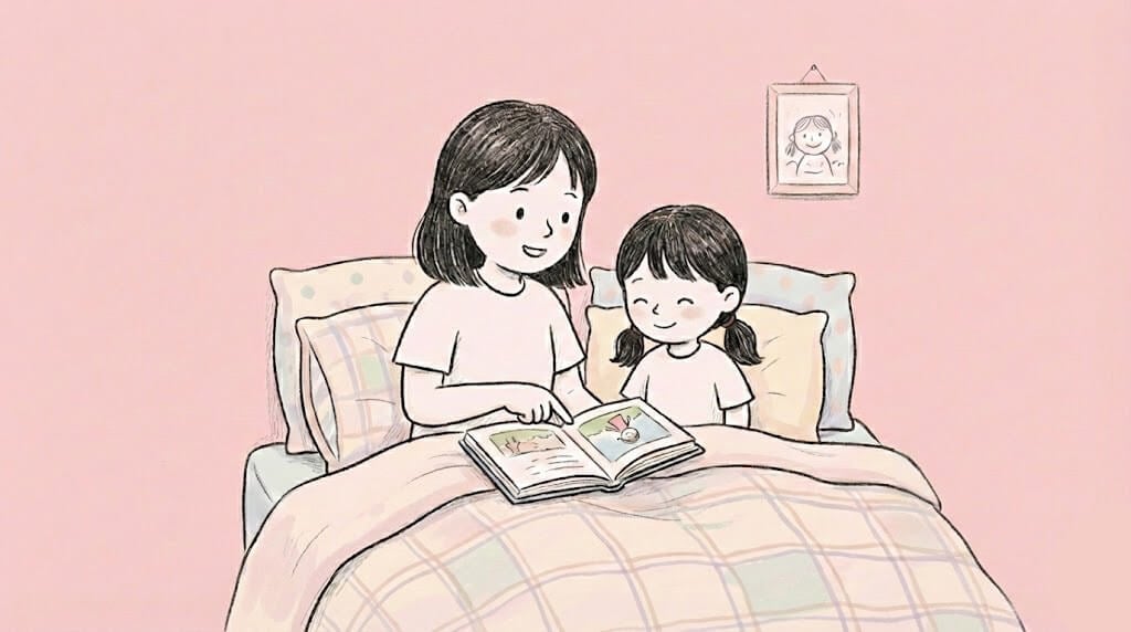 Reading together in bed