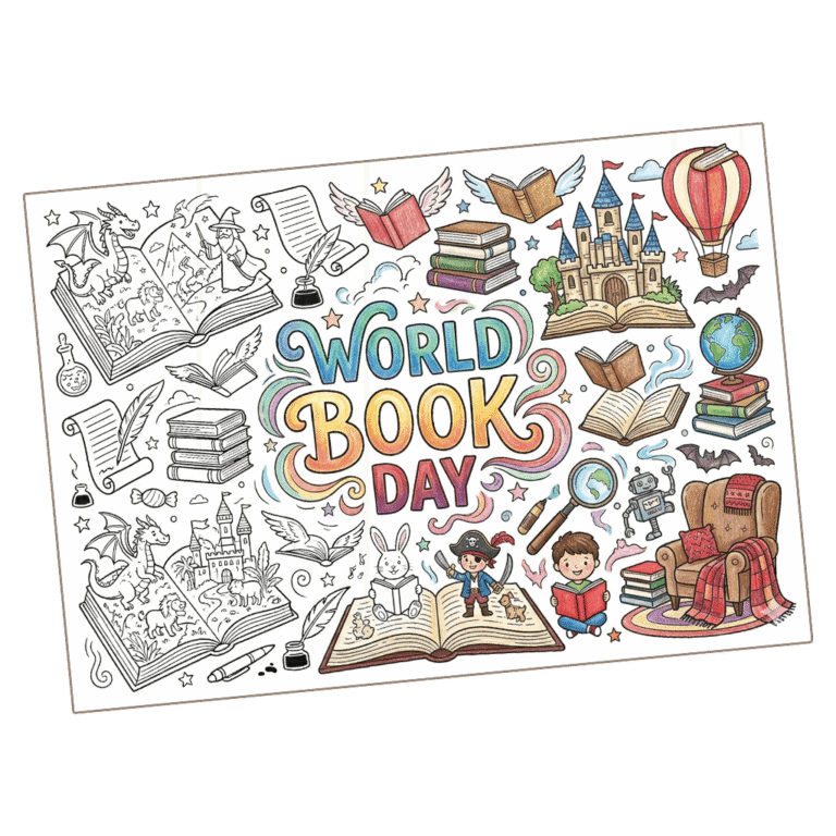 World Book Day colouring & book chat