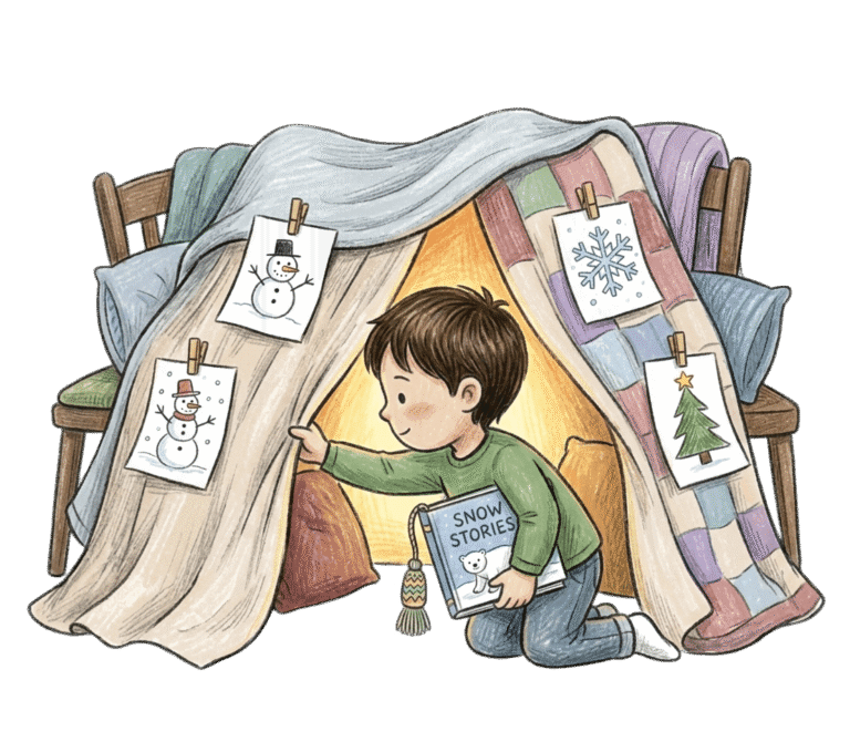 Winter reading den build