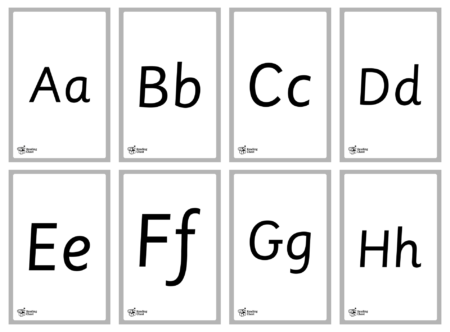 Alphabet Flashcards - Black & White