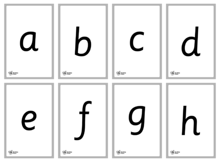 Alphabet Flashcards (Lower Case) - Black & White