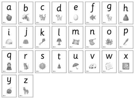Alphabet Picture Flashcards (Lower Case) - Detail 3
