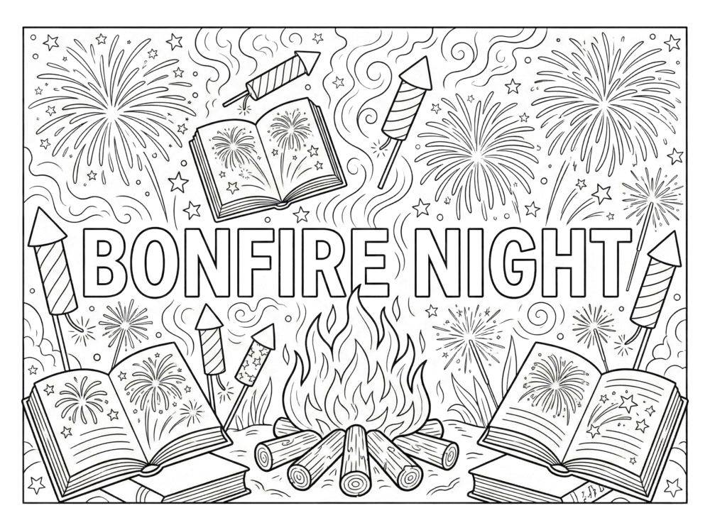 Bonfire Night Colouring