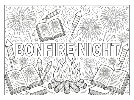 Bonfire Night Colouring