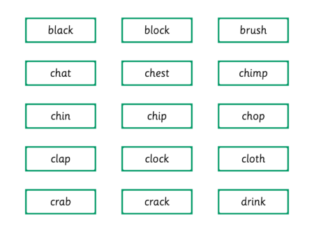 CCVC Word Cards
