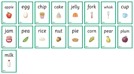 Food Phonics Flashcards - Detail 1