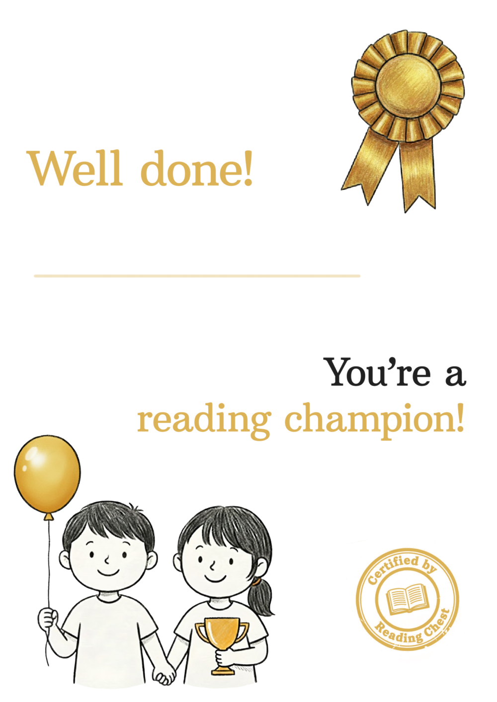 Reading Champion Certificate