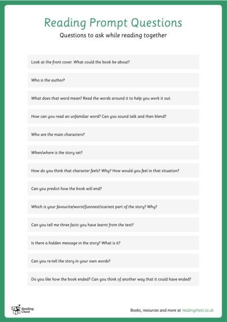 Reading Prompt Questions