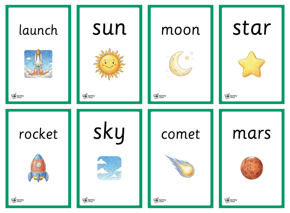 Space Phonics Flashcards