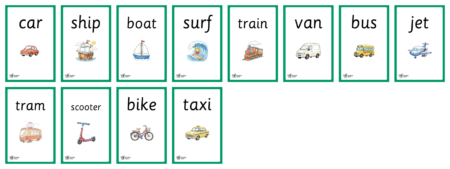 Transport Phonics Flashcards - Detail 1