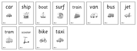 Transport Phonics Flashcards - Detail 2