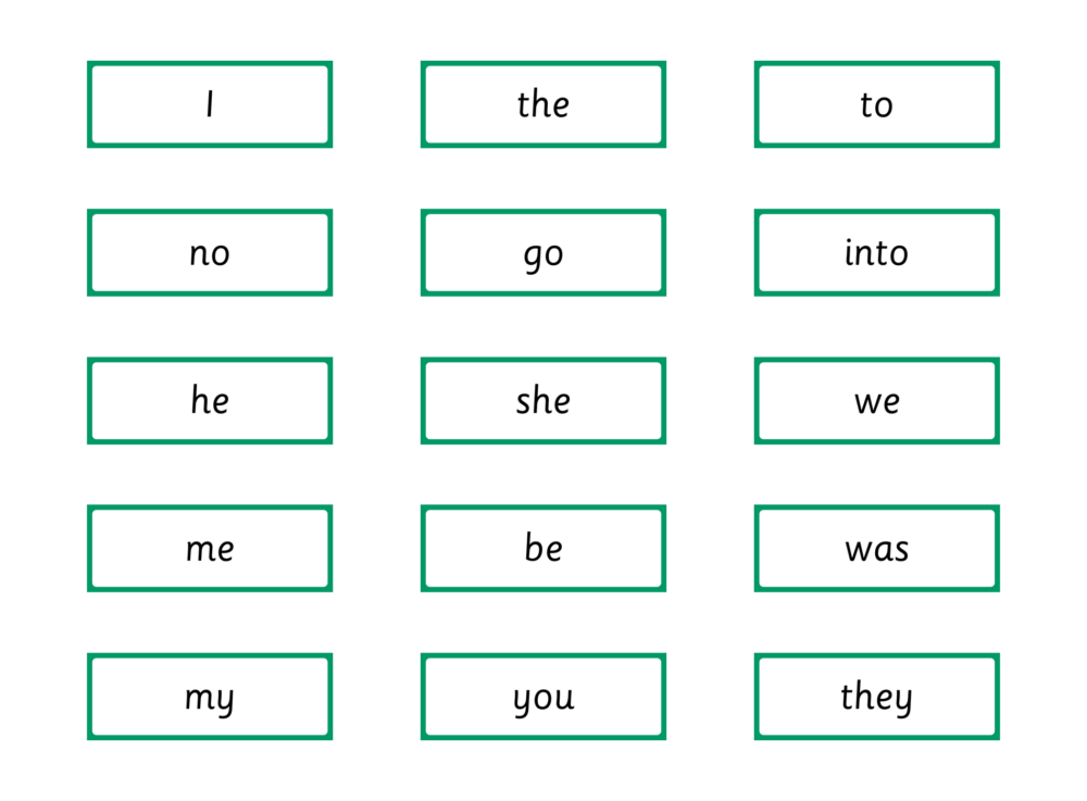 Tricky Word Cards