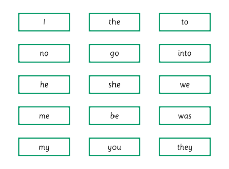Tricky Word Cards