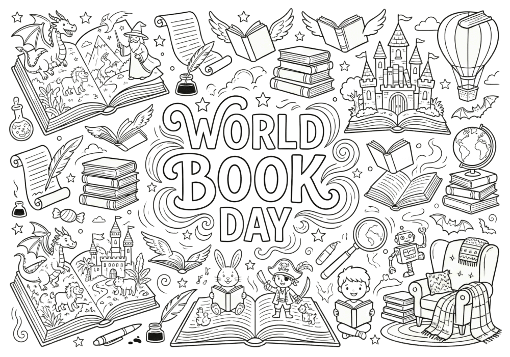 World Book Day Colouring