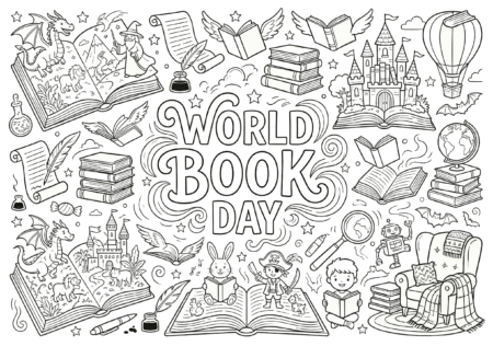 World Book Day Colouring